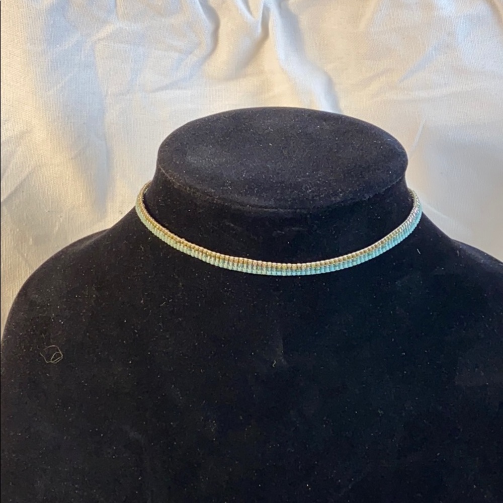 Delicate Vintage Beaded Choker 12”, signed Chipita